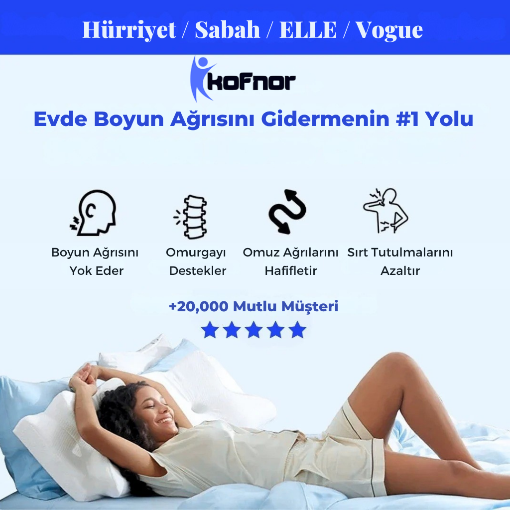 Kofnor™ - Boyun Destekleyici Visco Yastık