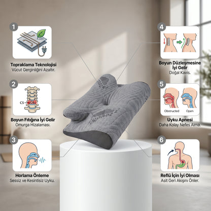 Kofnor™ - Topraklamalı Boyun Destekleyici EMF Yastık